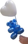 Teddy Bear on Balloon Stick with a heart.